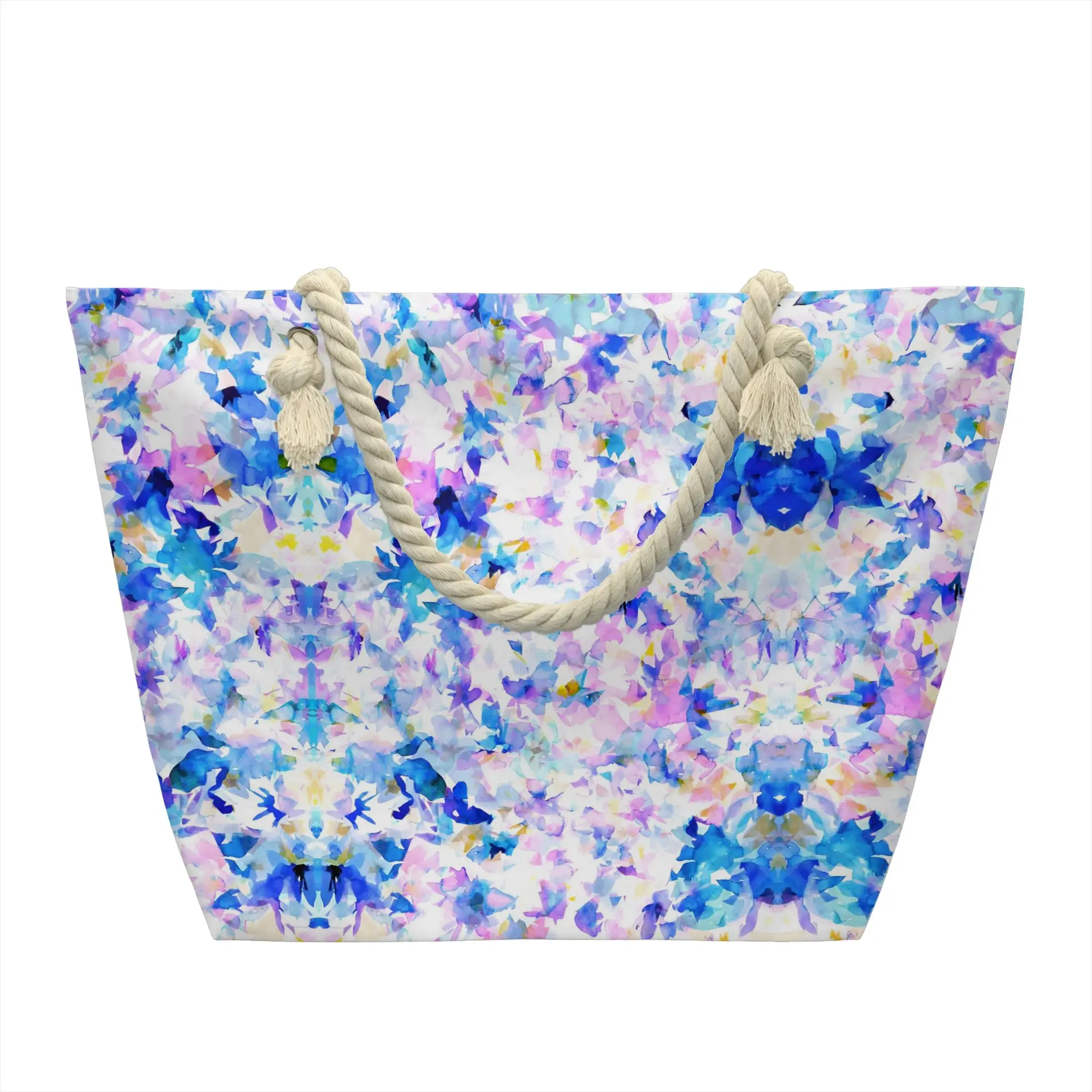 Reusable Tie Dye Shopping Bag Women Canvas Shoulder Tote Bag Washable Abstract Art Color Grocery Shopper Bags