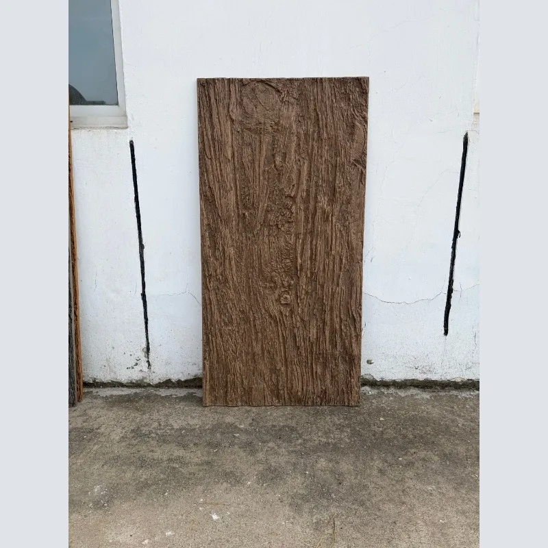 Authentic Weathered Wood Grain 3D Artificial Wood Surface Look PU Stone Foamed Composite Flooring for Decoration
