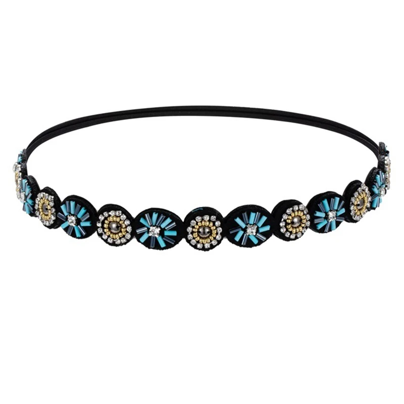 Ethnische Vintage Bohemian PerlenElastisches Stirnband Haarband Haarschmuck – Detail 9