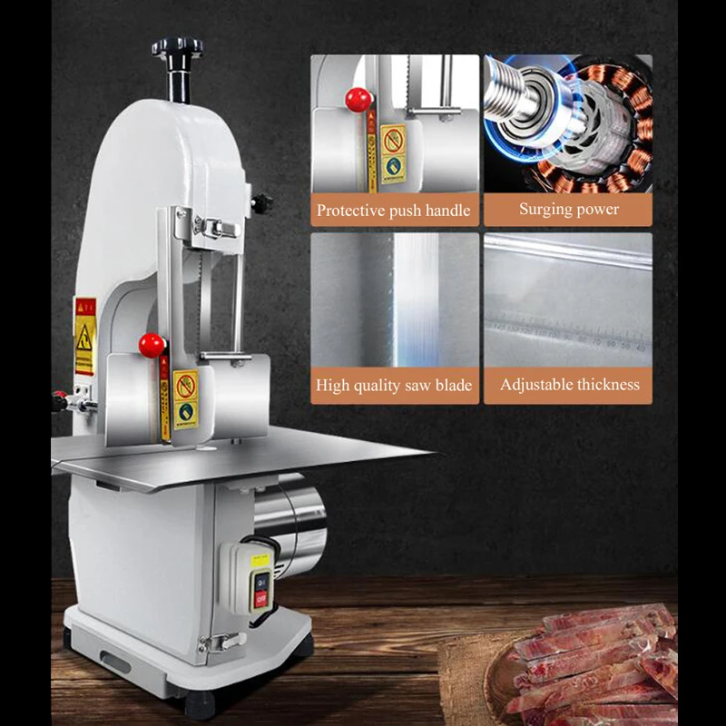 

PBOBP Commercial Bone Cutting Machine Small Bone Sawing Machine for Frozen Meat/Trotter/Ribs/Fish/Meat/Bone