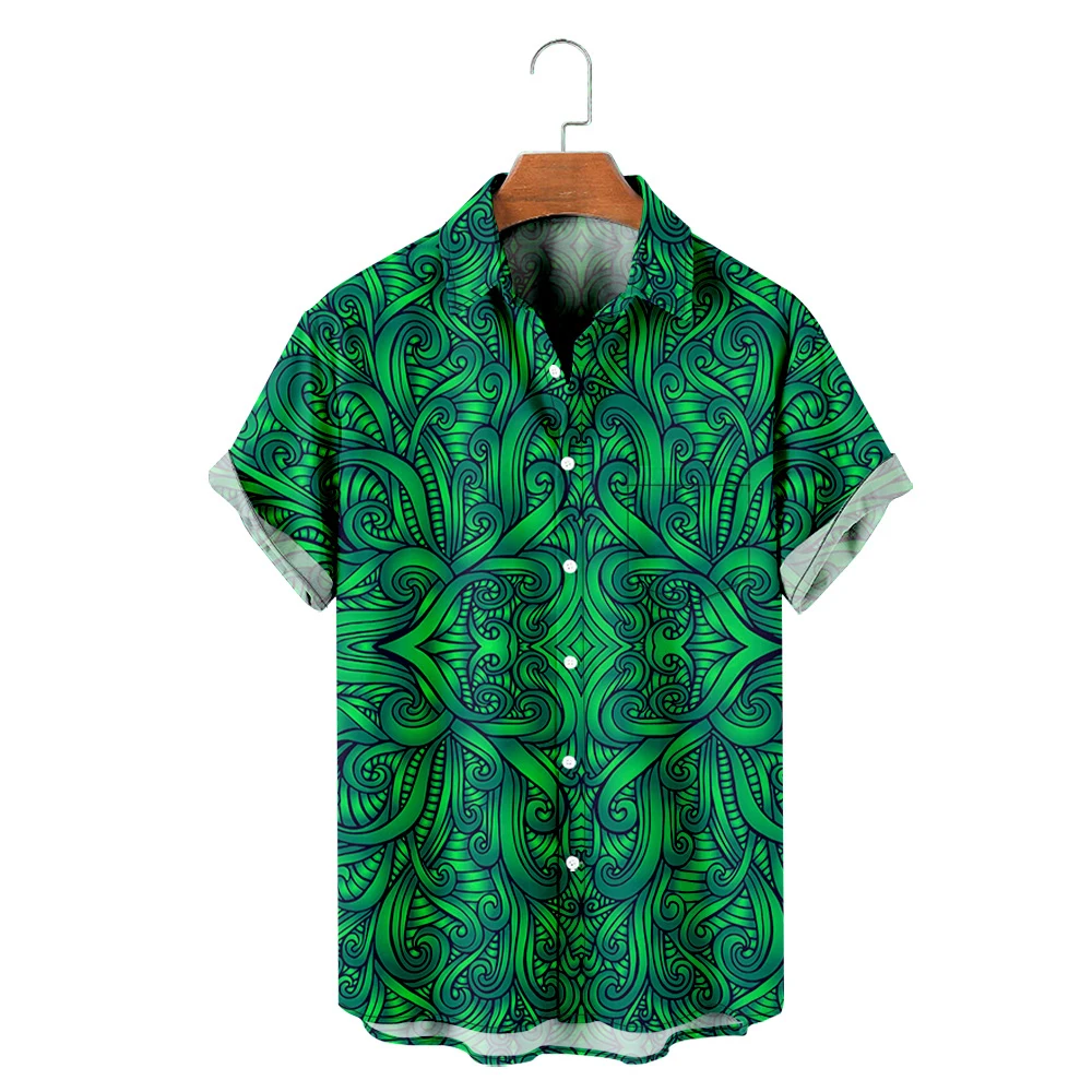 

Men's Hawaiian T-Shirt Datura Flowers Style 3D Printed Y2K Hombre Fashion Shirt Casual Beach Oversized Clothes 15