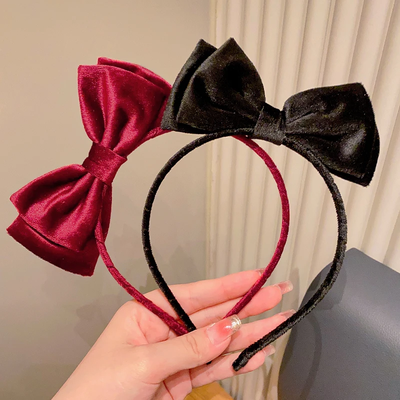 Sweet Bow Hairband Snow White Headband For Child Girls Fashion Cute Bow Hair Hoop Cosplay Decoration Headwear Hair Accessories