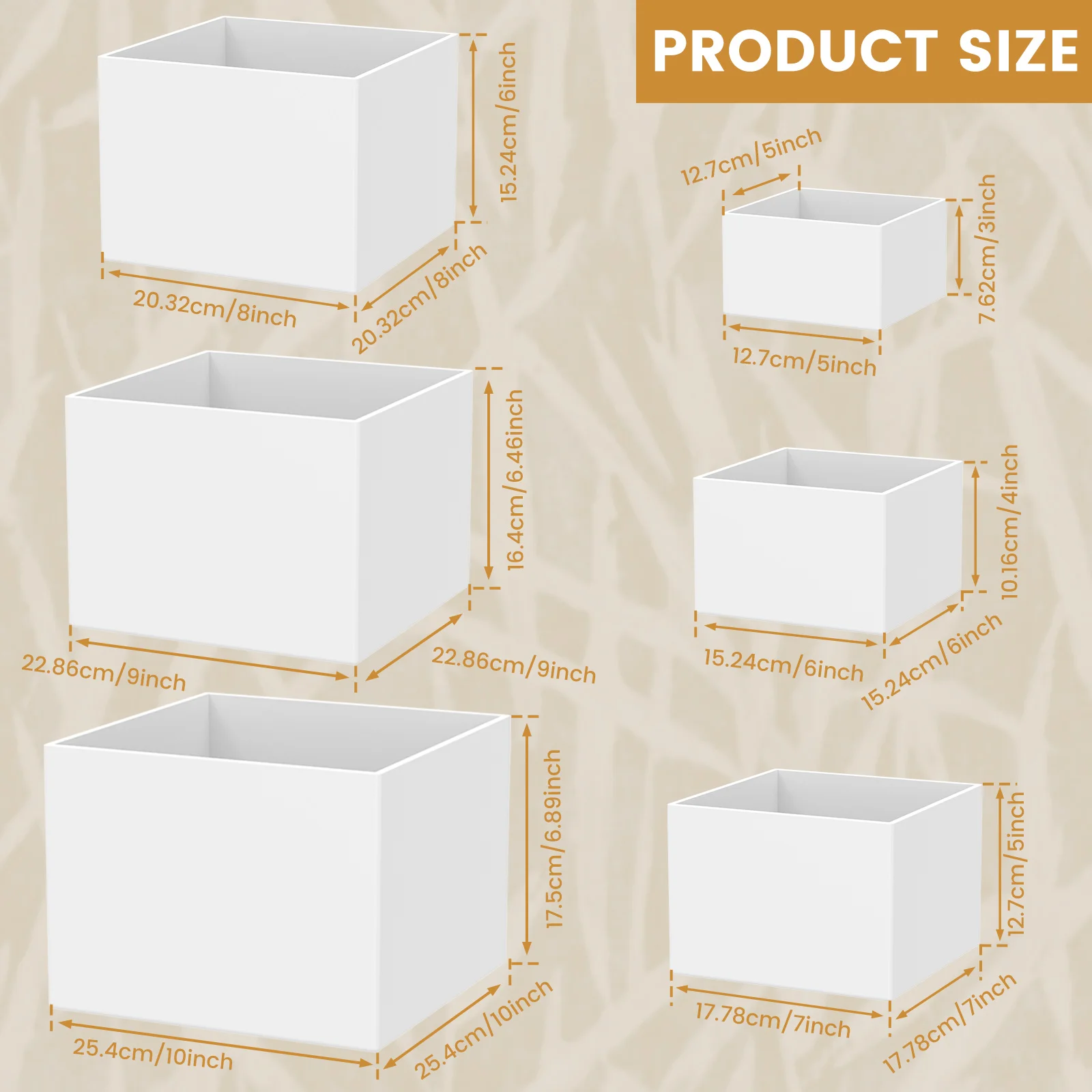 6 stks Acryl Buffet Riser Voedsel Display Stands Stapelbare Doos 6 Verschillende Maten Dessert Cake Party Buffet Display Decoreren Doos
