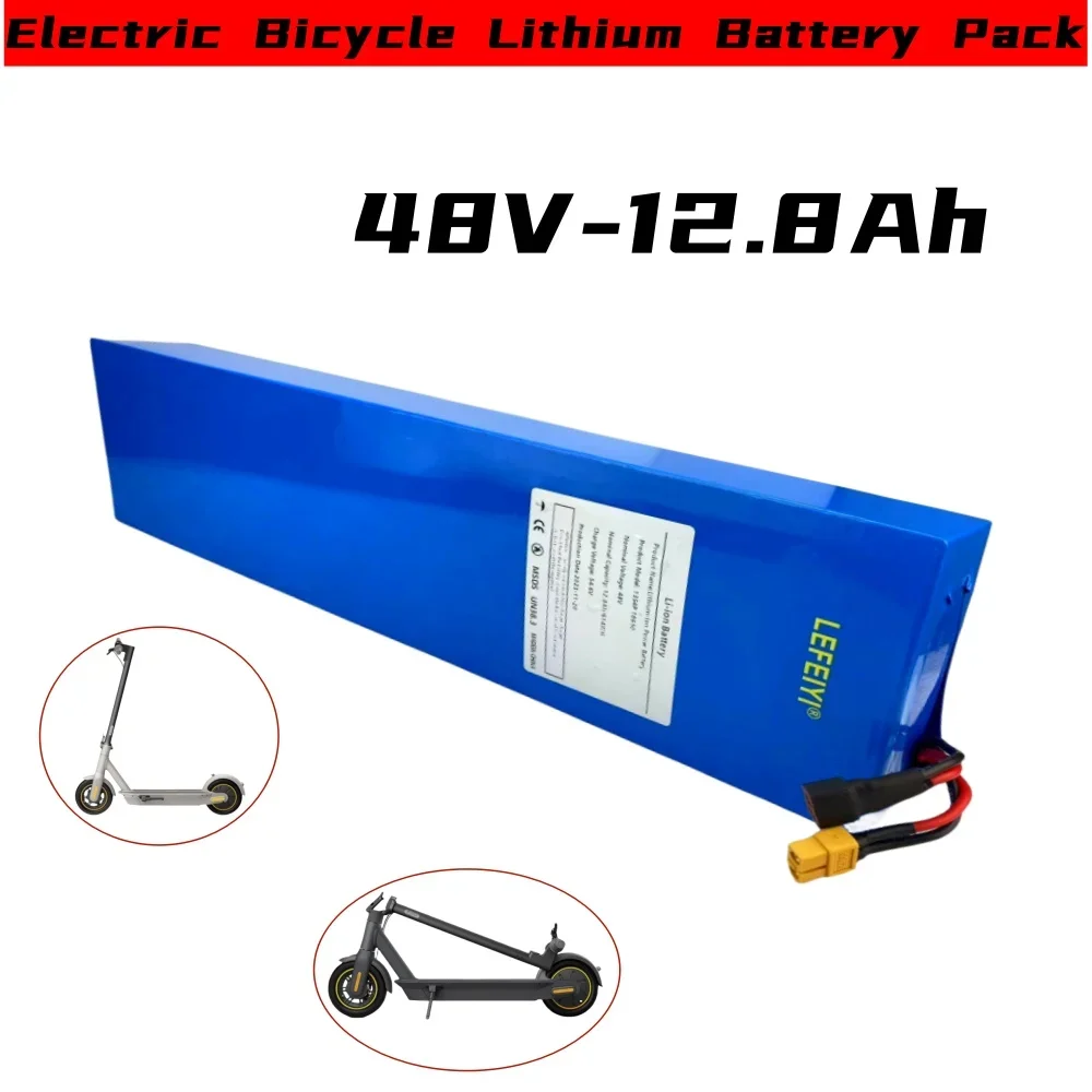 48V Lithium ion Rechargeable Battery Pack 12.8Ah 13S4P Built-in High-power Balanced BMS 0-800W Electric Bicycle Scooter Battery