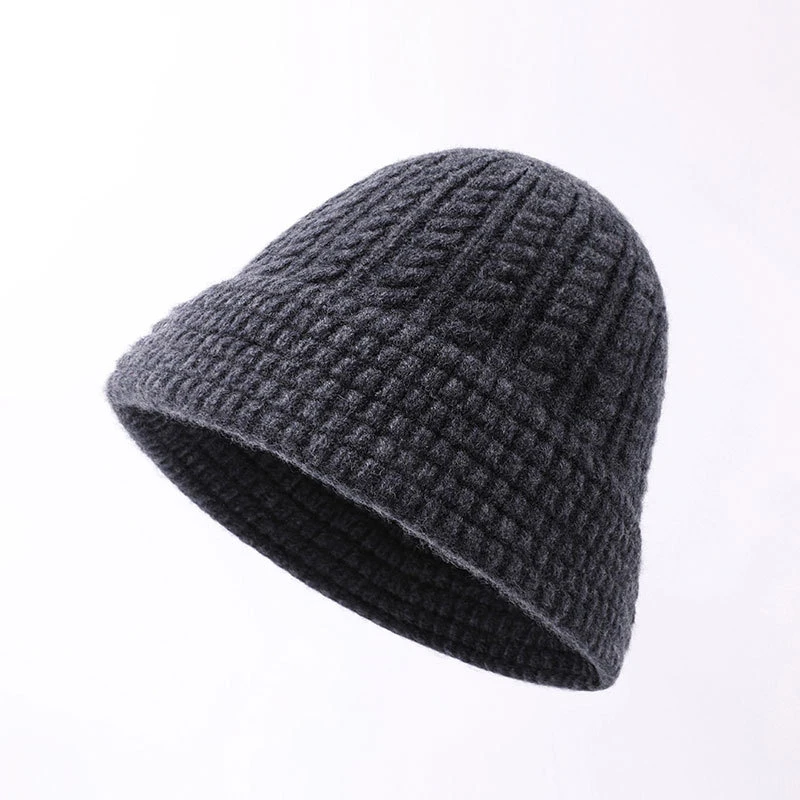 

Bucket Hat Women Winter Wool Knit Autumn Warm Skiing Accessory For Outdoor Sports Luxury