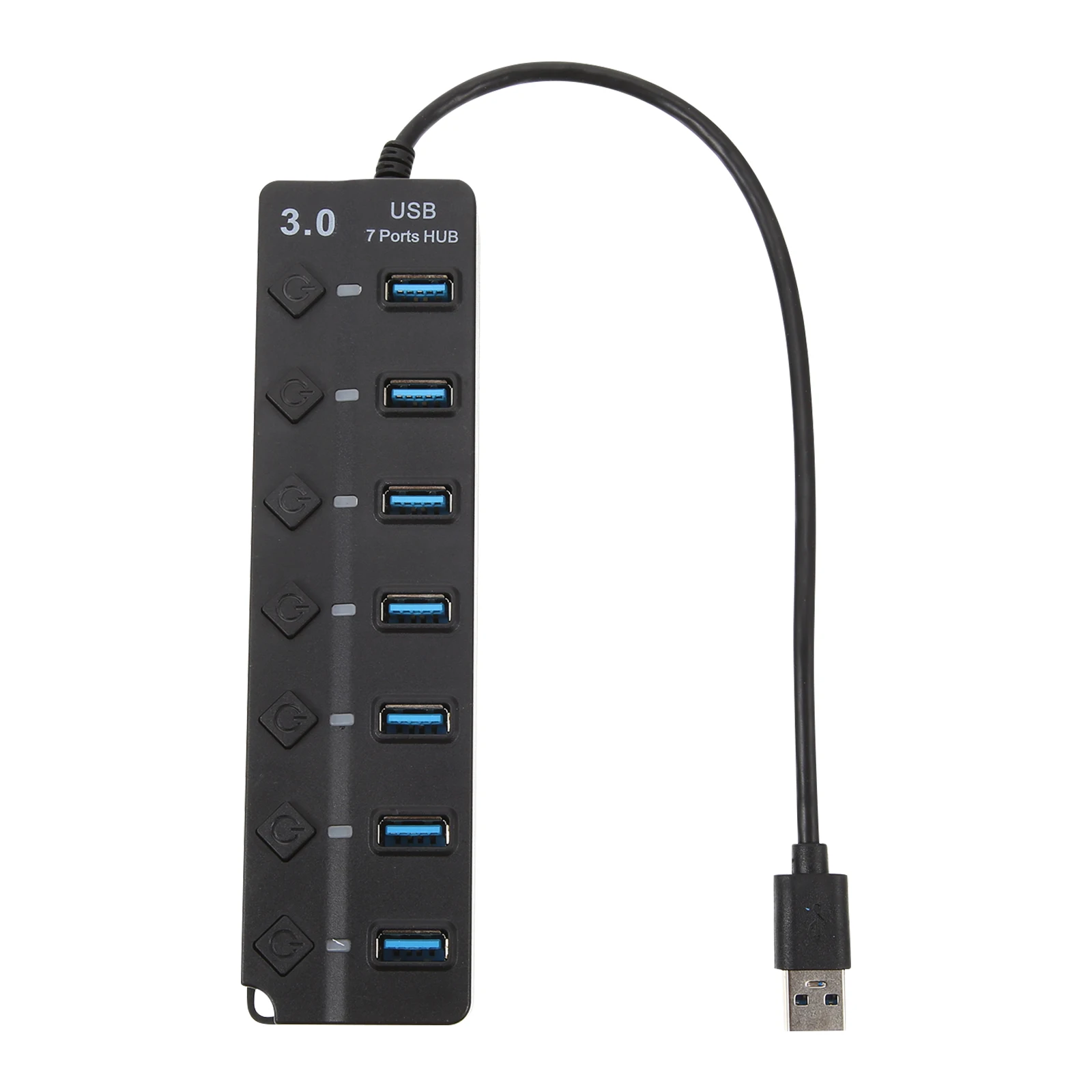 

USB3.0 Hub Docking Station with Long Cable Expansion Laptop Plastic Computer Data Adapter