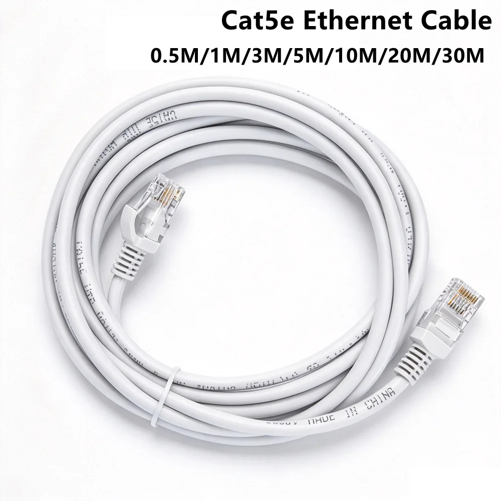 Cat5e Ethernet Cable High Speed Network RJ45 Wire Cord For POE Security Cameras System, PoE Switch, Computer