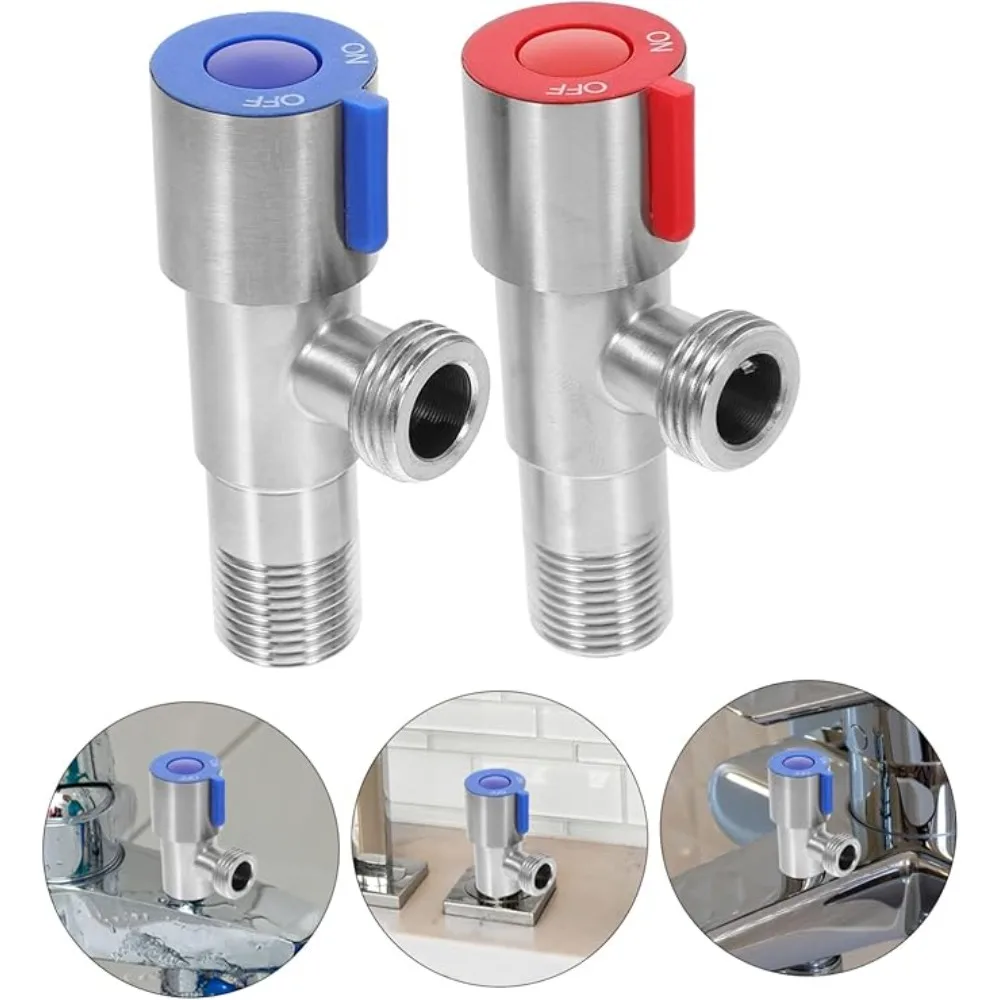 

Toilet Filling Angle Valves Sink Basin Water Heater Faucet for Kitchen Bathroom Accessories Stainless Steel Hot Cold Inlet Valve
