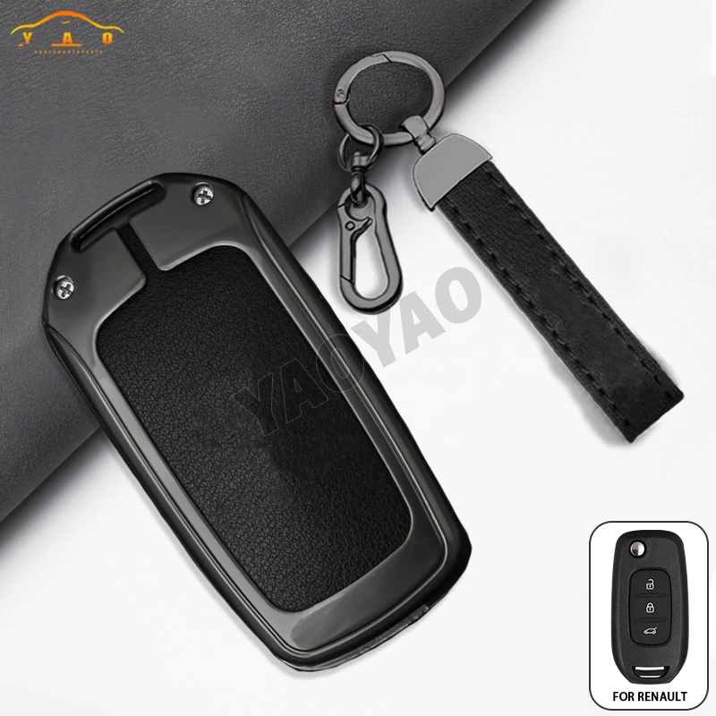 Zinc Alloy Leather Car Key Case For Renault GT line Kadjar Captur Megane Sandero Stepway Logan Clio5 Arkana Renault GTline