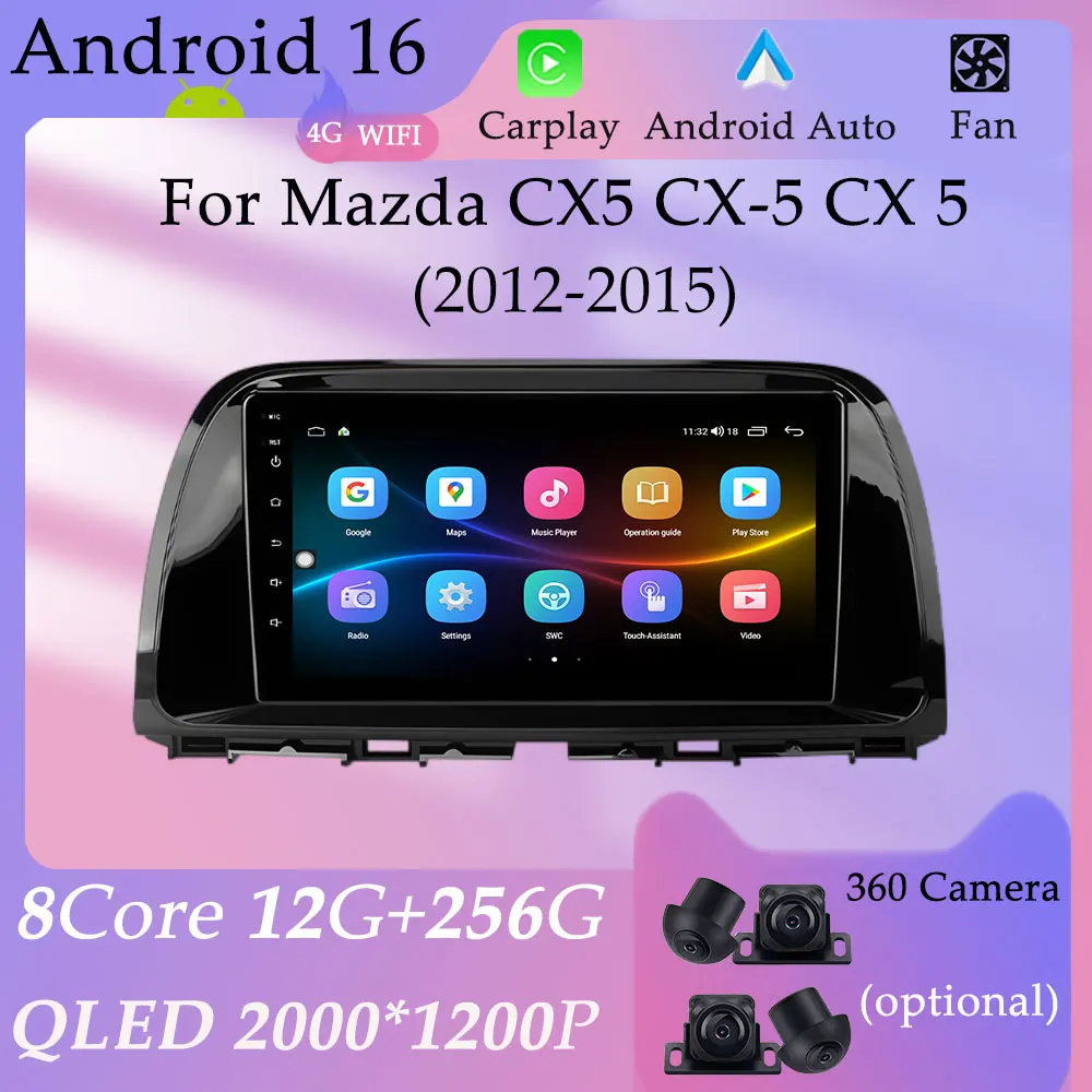 

CarPlay Android Car Radio Multimedia Player Split Screen for Mazda CX5 CX-5 CX 5 2012 - 2015 GPS Navi DSP Stereo HD Screen WIFI