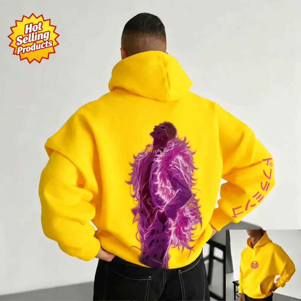 قطعة واحدة هوديي Donquixote Doflamingo جديد البلوز الرجال النساء Y2k المتضخم فضفاضة تناسب الراحة الشارع الشهير للجنسين الخريف الشتاء #2