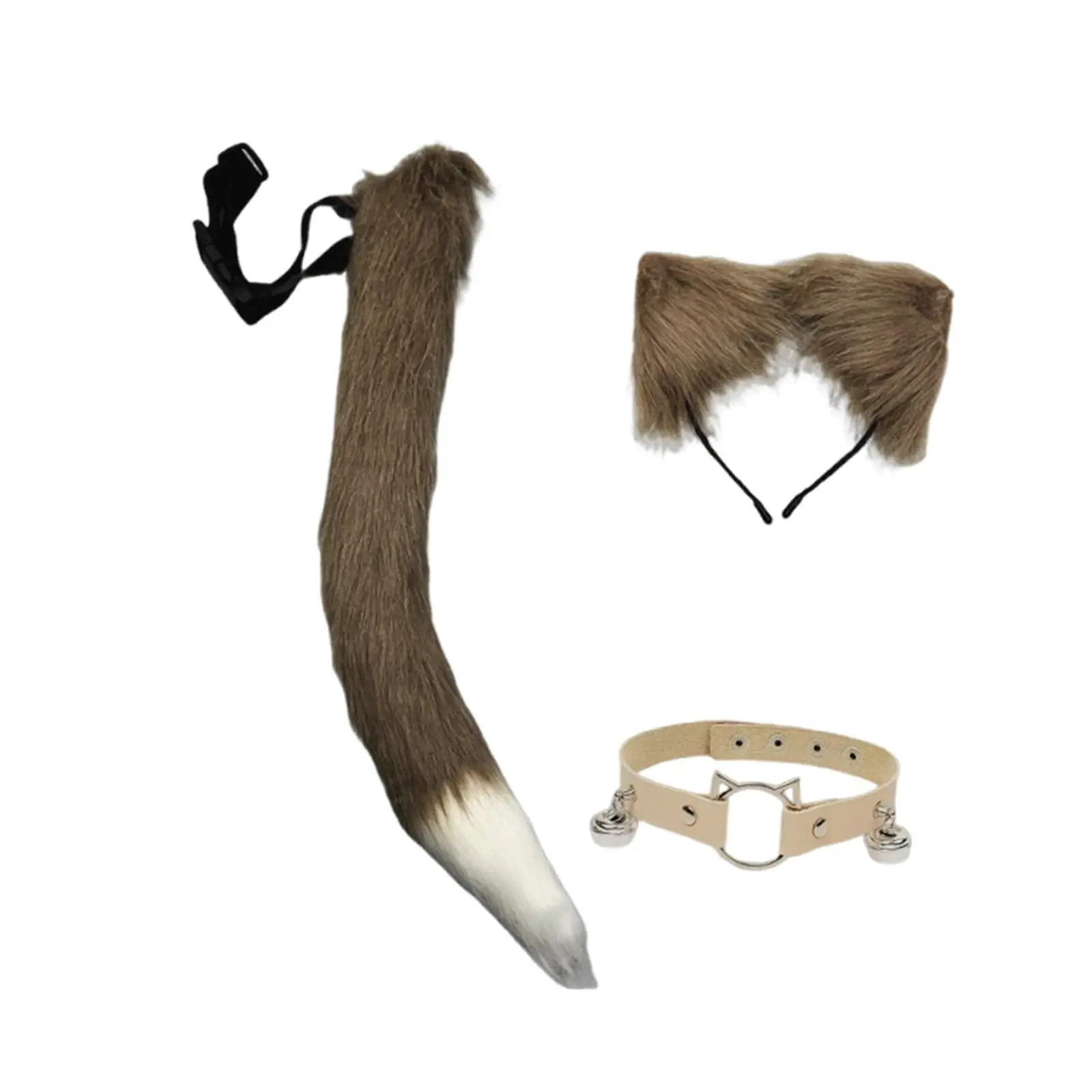 

3 комплекта кошачьих ушей и хвоста, карнавальный костюм животного для вечеринки, ролевых игр, дня рождения