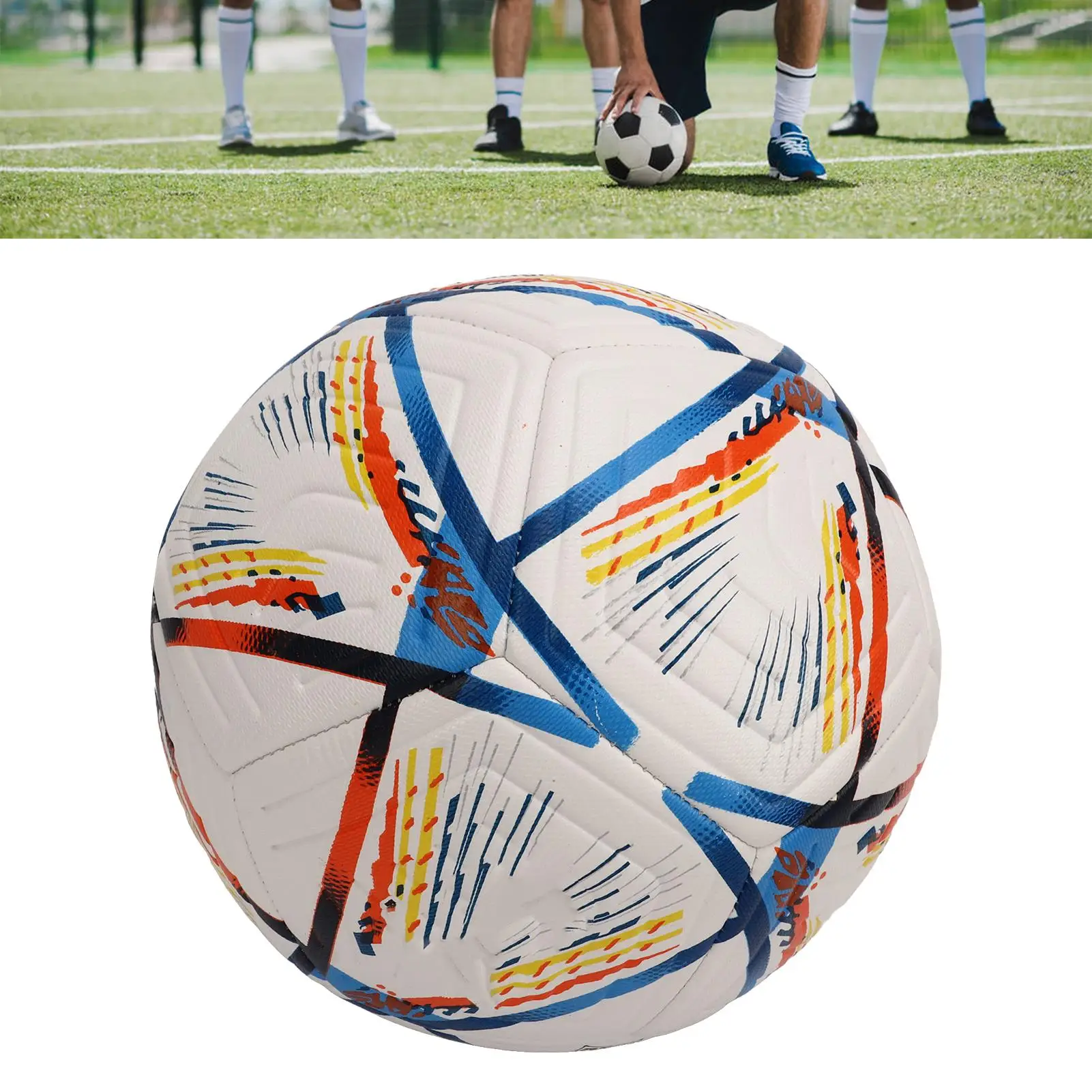 Size 4 & Size 5 PU Soccer Training Balls - Elastic Footballs for Adults & Youth - Professional Game Quality