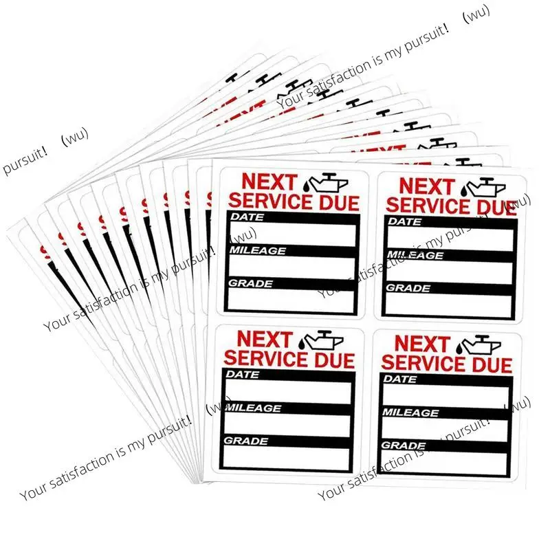 40PCS 2 Inch  Oil Change Reminder Stickers Car Maintenance Service Labels Adhesive Next Service Due Stickers 