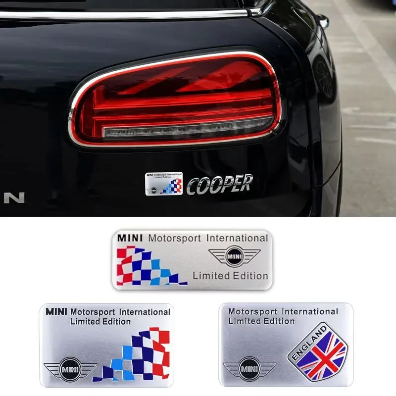 

3D Aluminum Car Stickers Emblem Badge Body Trunk Decal For BMW Mini Cooper Countryman R56 R50 R53 F56 F55 R60 Accessories