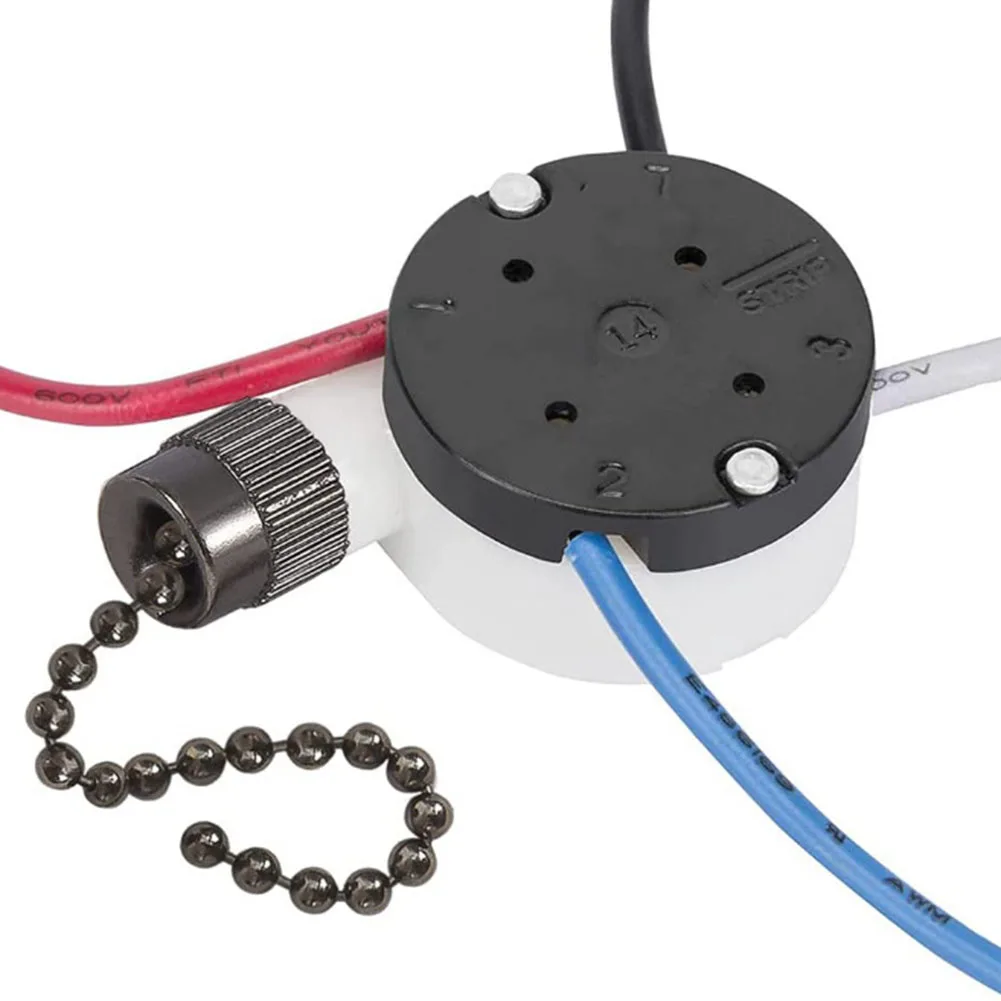 Fan Controller Pull Chain Switchs Brand New UL1015 18AWG ZE-208S 2pcs 3A-6A 250VAC Antique Brass Fan Controller