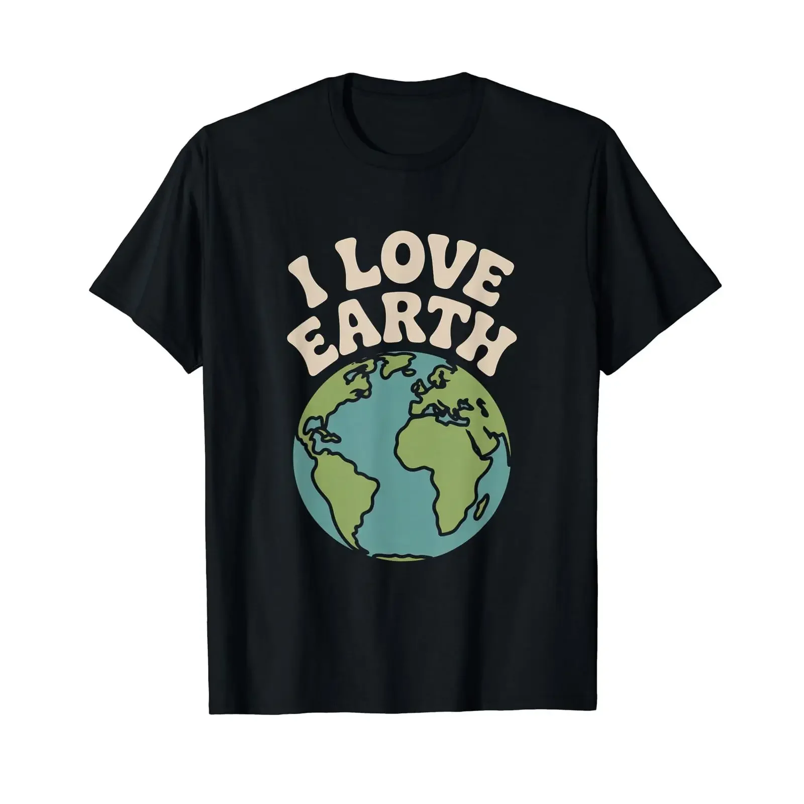 I Love Earth Environmental Awareness Design Affordable T Shirt vintage Washed designer clothes homme Unisex Stylish Versatile