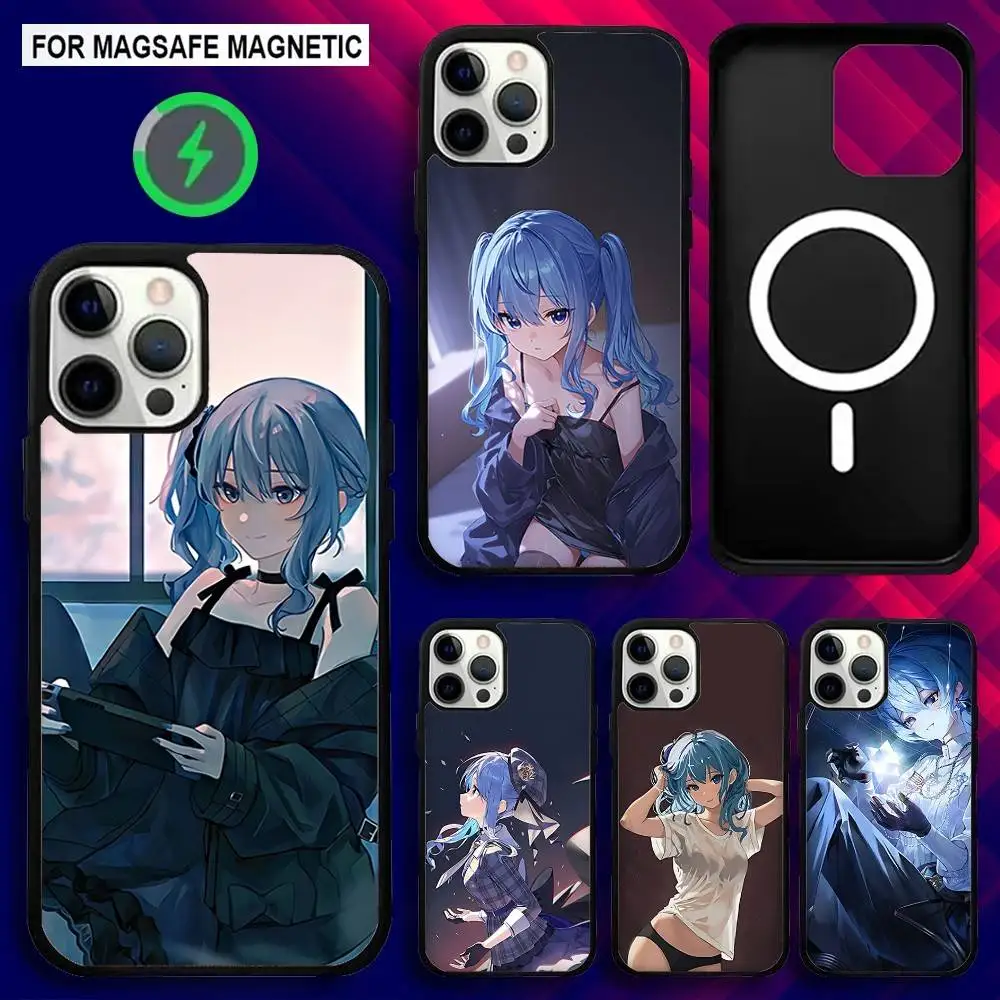 

H-Hoshimachi S-Suisei Phone Case For iPhone 17,16,15,14,13,12,11,Pro,Max,Plus,Mini,SE4,E Magnetic Magsafe Wireless Charging