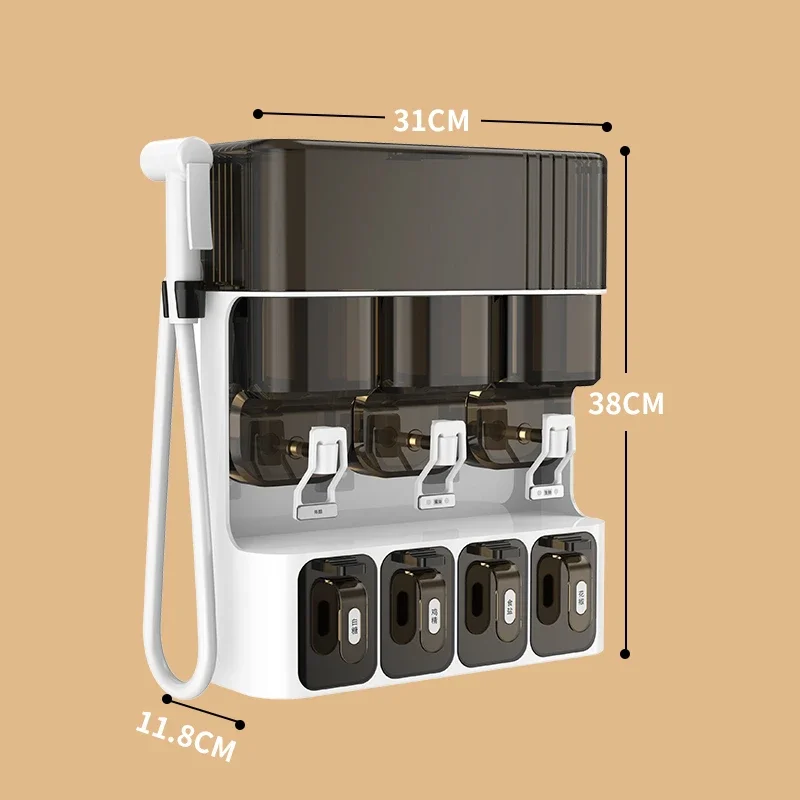 กล่องปรุงรสอเนกประสงค์ผนังบ้านครัวขวดใส่เครื่องปรุงน้ำมันเกลือโมโนโซเดียมกลูตาเมตกล่องเก็บ