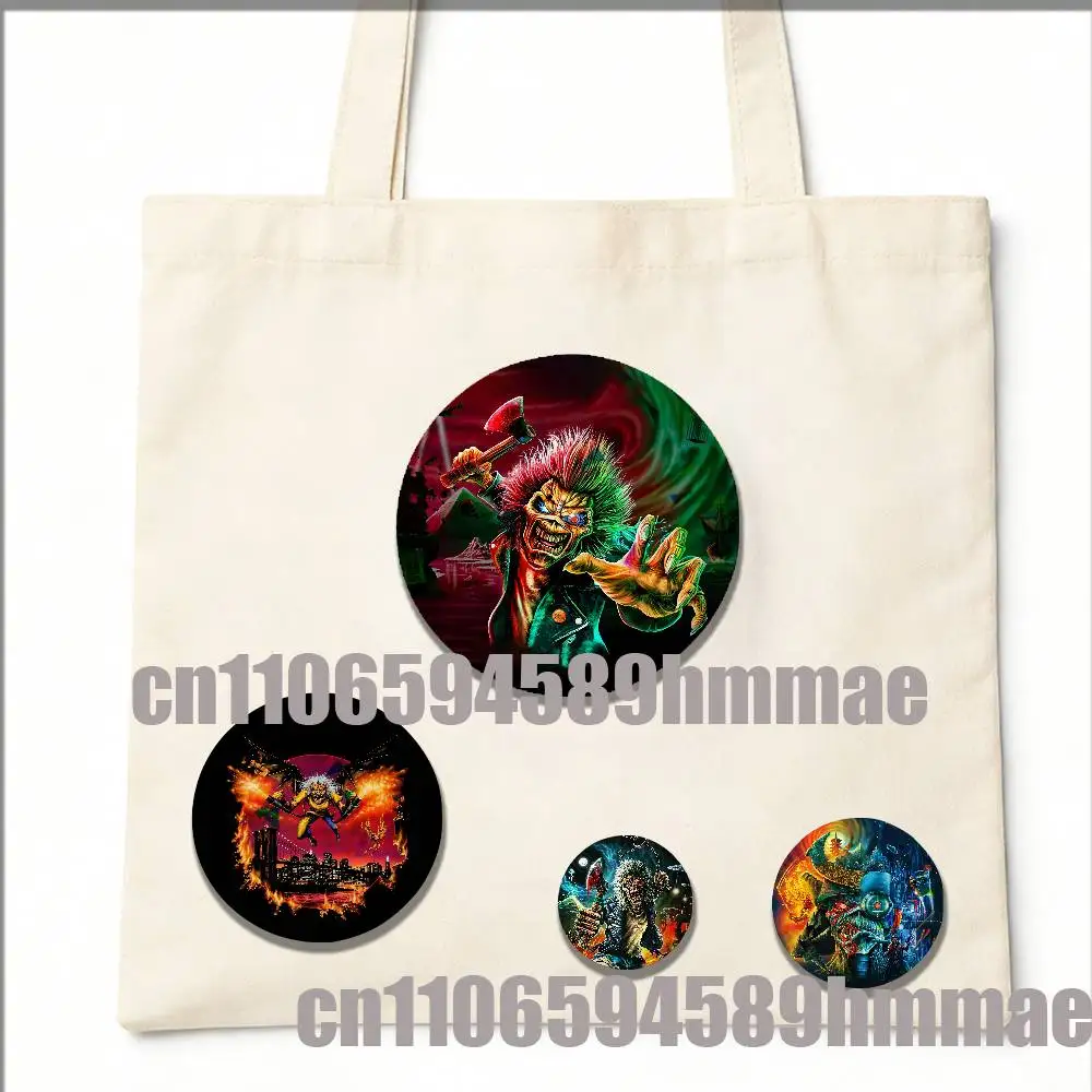 For Custom 75mm Pin Insignia Emblem Round Laser Film Cover I-Iron Run For Your M-Maiden Badge Case
