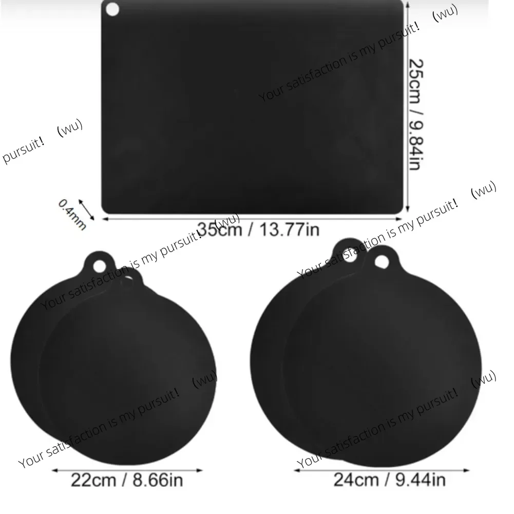 Black Induction Mat Set Heat Resistant Up To 300 C Silicone And Fiberglass Easy To Clean For Induction Cooktop