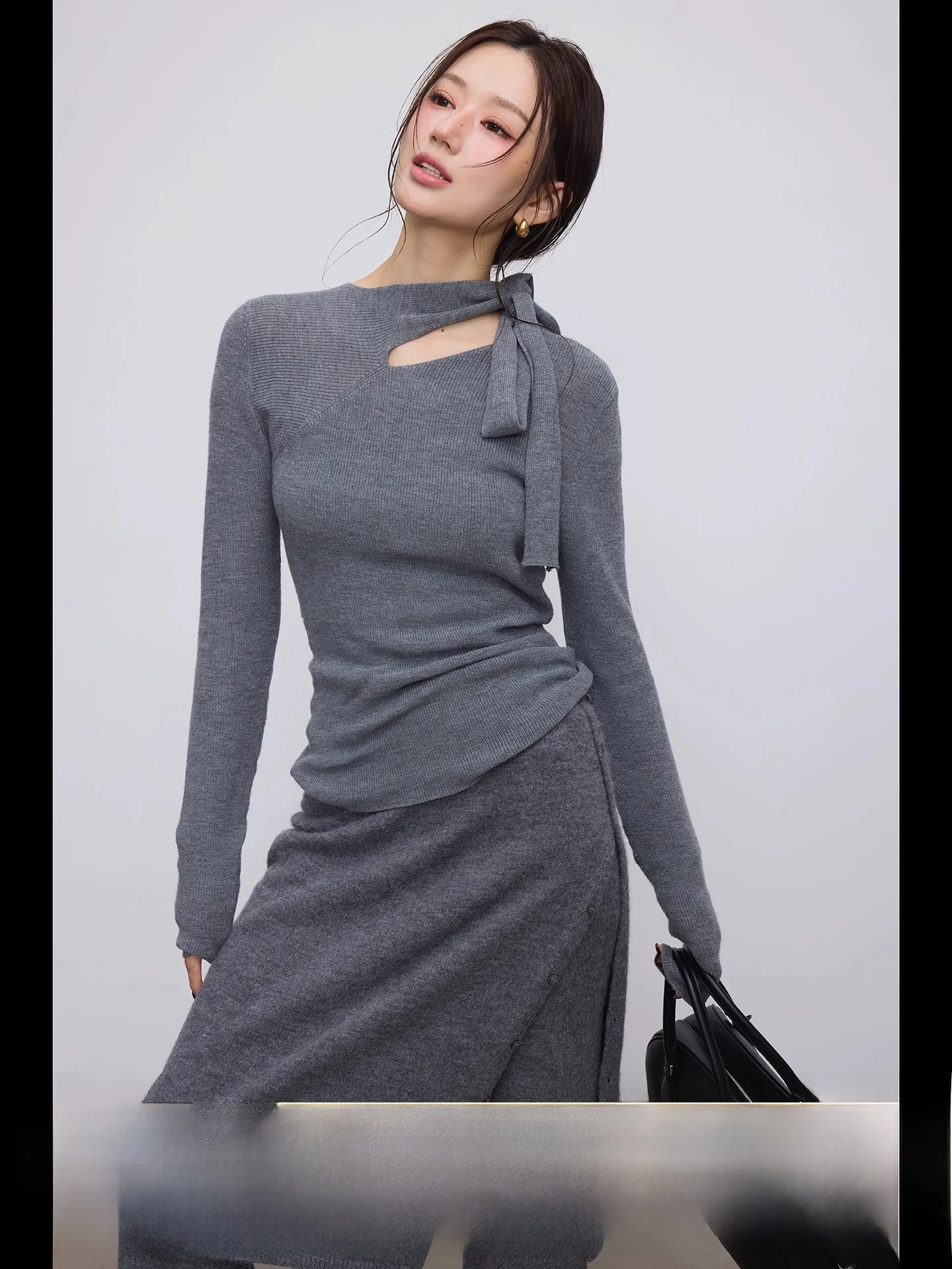 

Вязаный свитер Camelux из мягкой шерстяной смеси с эффектом утончения, с вырезами, с длинными рукавами, женская модная осенняя одежда