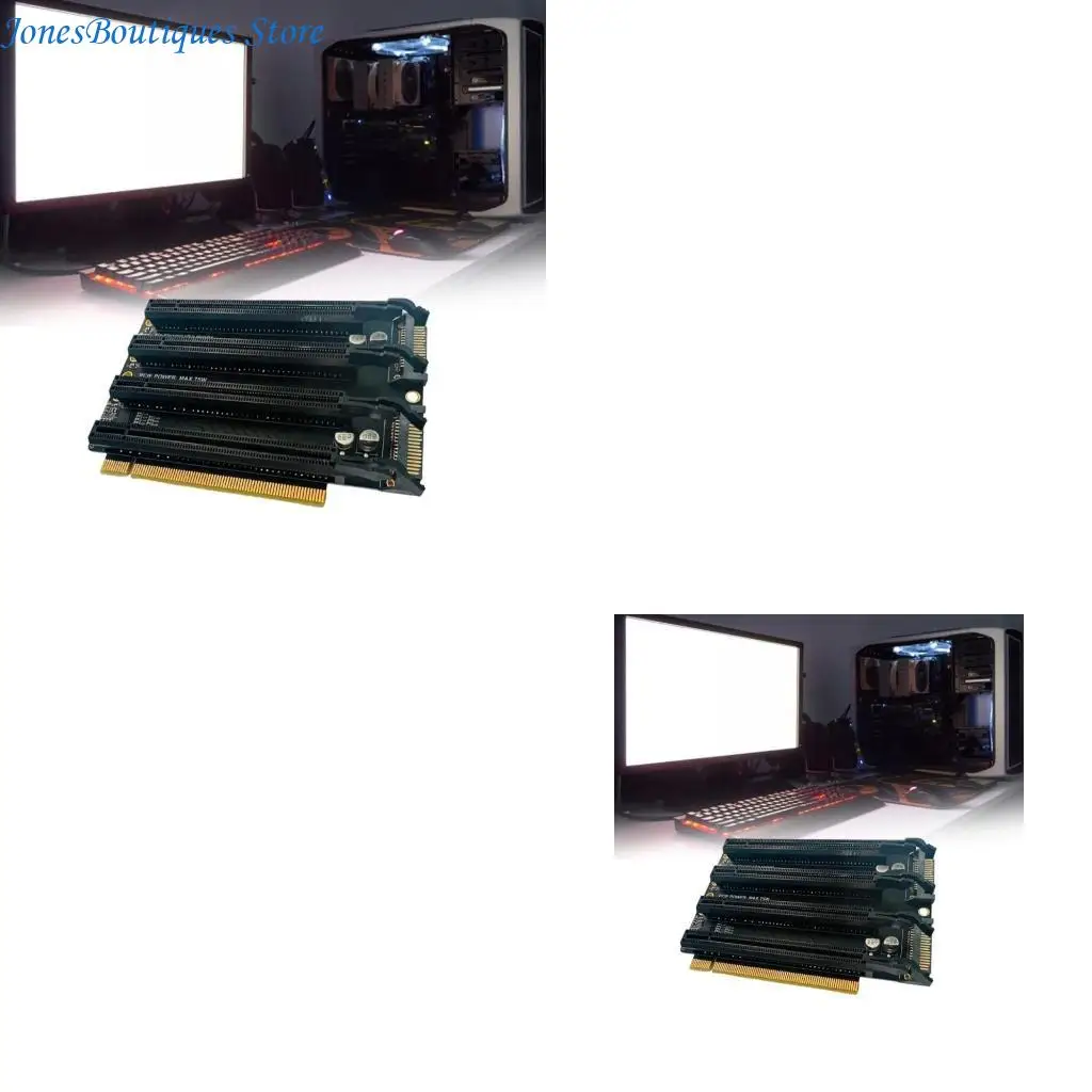 

PCIe-Bifurcation x16 to x4x4x4x4 Expansion Card PCIE3.0 x16 1 to 4 Gen3 Adapter Card Power Port Split Card W8KE