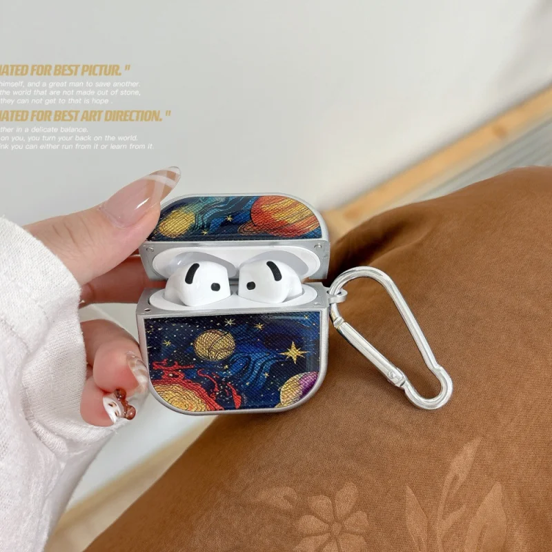 パーソナライズされたロマンチックな惑星ヘッドフォンカバー Appleairpods2/3に適しています漫画フルカバーケースSamsungBuds3PRO用