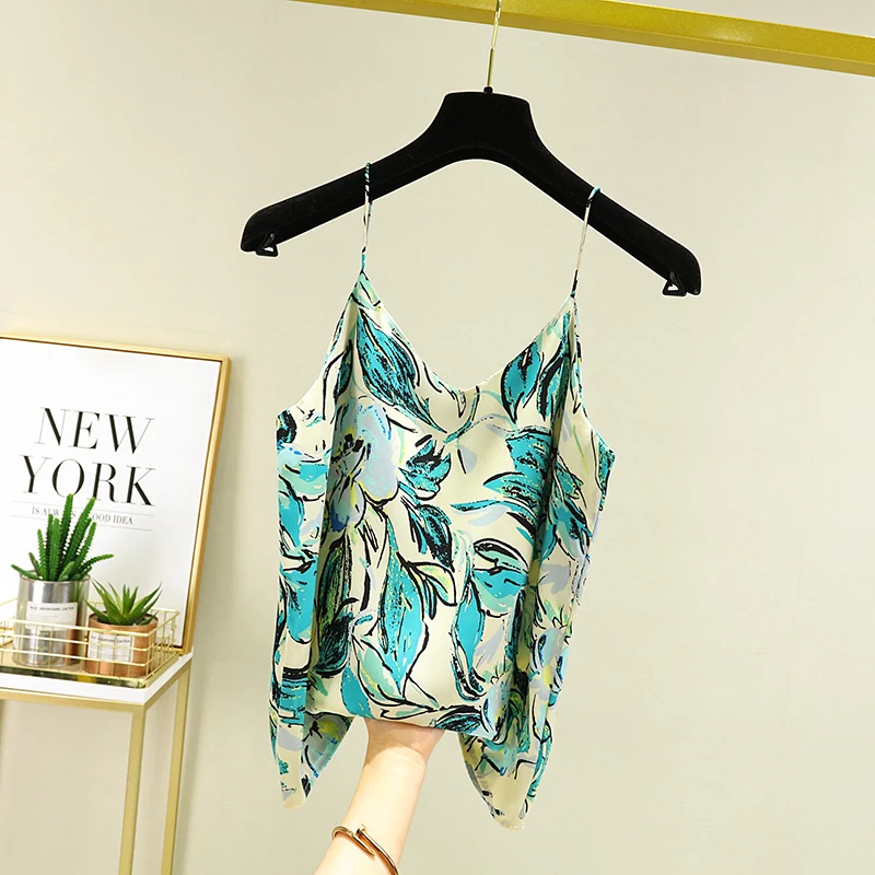 

New green flower camisole top