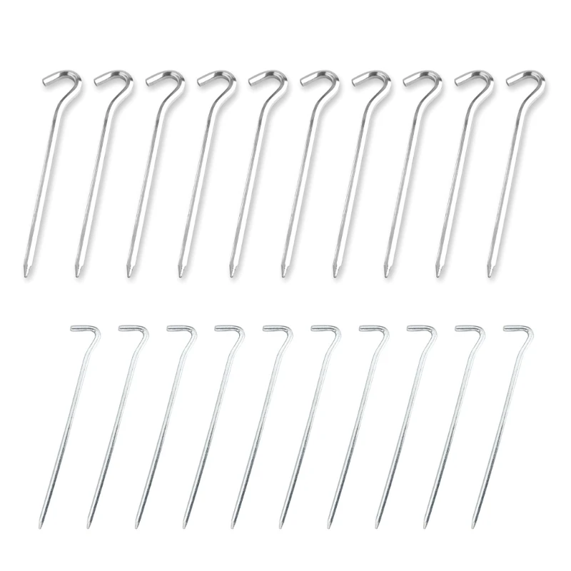 10Pcs Canopies Stake Aluminiums Alloy Tent Peg Yard Lawns Peg Outdoor Campings Stake for Fixings Tent Tarps Awnings