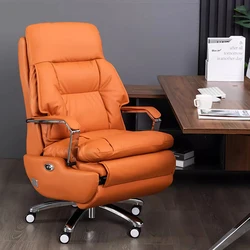Silla de oficina giratoria de cuero para estudio, sillón reclinable ergonómico de maquillaje, Muebles bonitos de lujo para ejecutivos, Muebles de moda