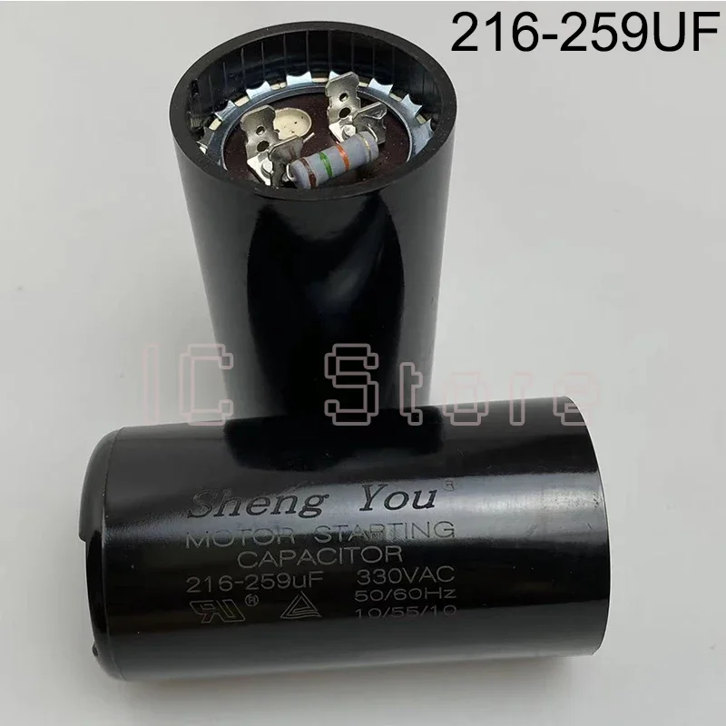 1 Uds CD60 330VAC condensador de arranque 53 72 88 108 124 130 145 161 189 216 270 340 400UF/MFD condensador de arranque de congelador eléctrico