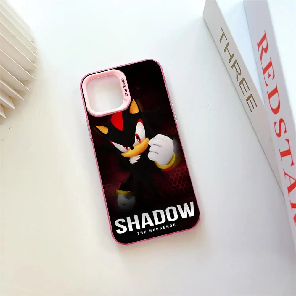 Sonic The Hedgehog 3 Movie MINISO Phone Pink Popular In Korea Wholesale Case For IPhone 16 15 14 13 12 Pro XR Shockproof Color