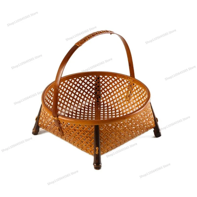 For bamboo products Handmade bamboo woven basket Tea set Storage Household dim sum  Bamboo  Fruit plate