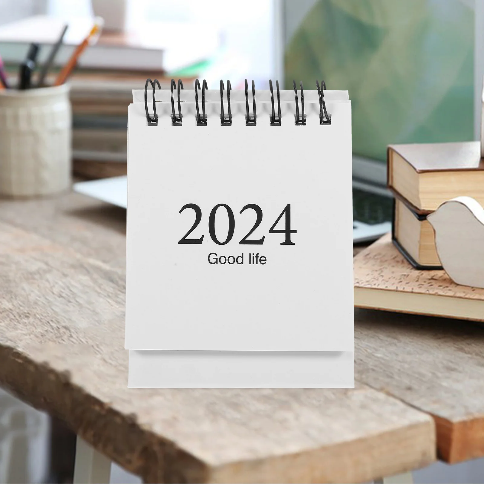 

Mini 2024 Desk Calendar Small Tabletop Flip Calendar Thick Paper Monthly Organizer Daily Reminder Planner for Office Home Use