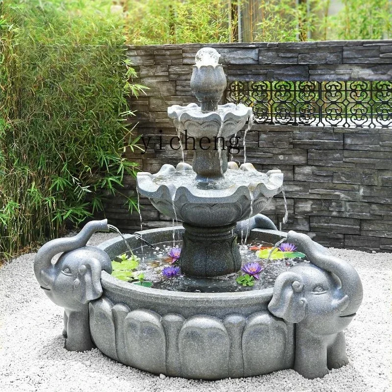 ZYY Chinese-style flowing water fish pond landscape outdoor courtyard balcony decorative landscaping ornament