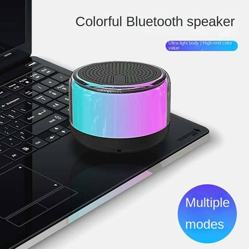 Altoparlante Bluetooth Mini altoparlante Bluetooth portatile a luce colorata Supporto per trasmissione vocale Altoparlante con effetto sonoro surround