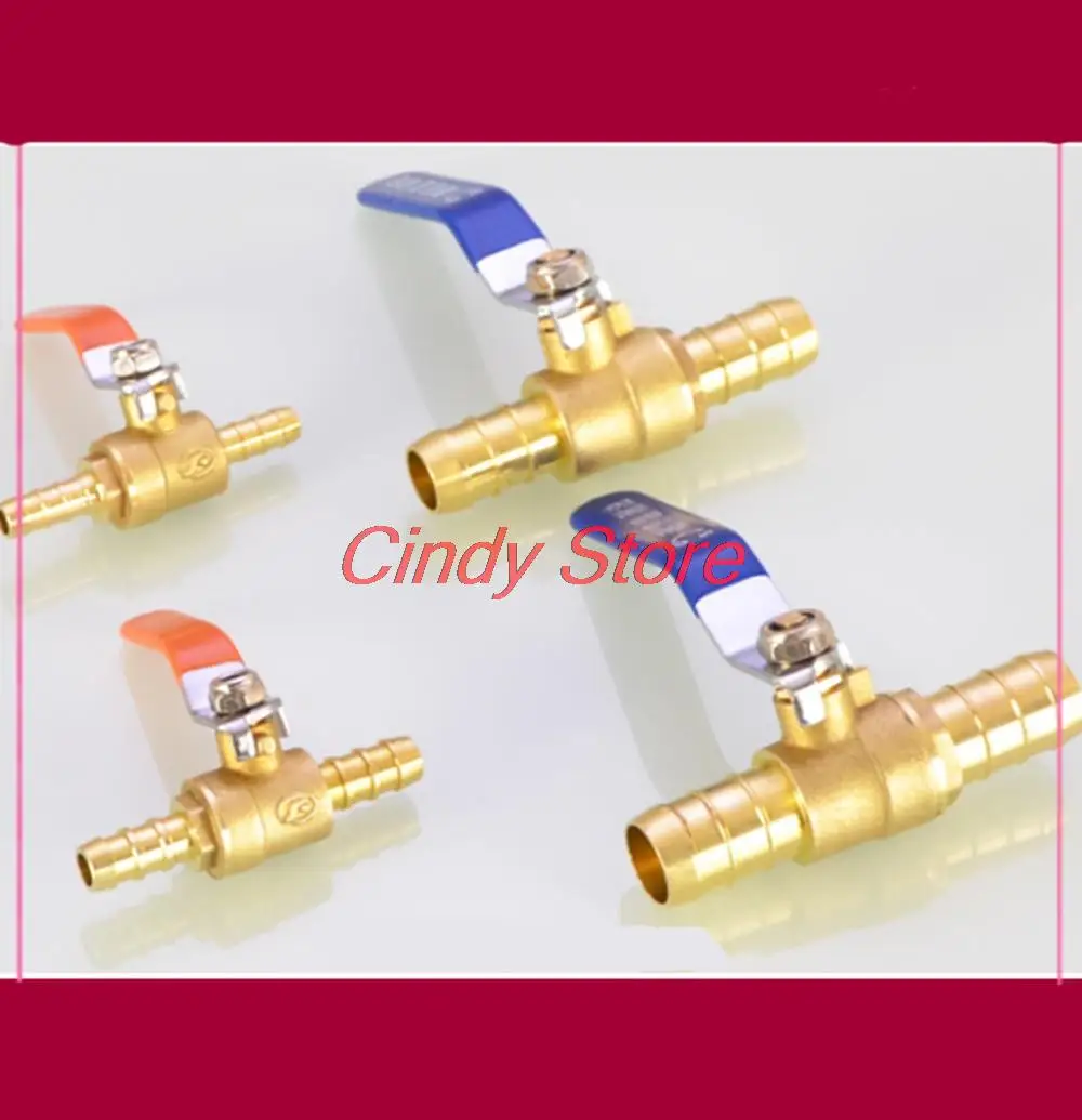 

Маленький клапан 6 мм, 8 мм, 10 мм, 12 мм, 14 мм, штуцер для шланга, линейная латунь, вода, масло, воздух, газ, топливопровод, шаровой клапан, фитинги для труб