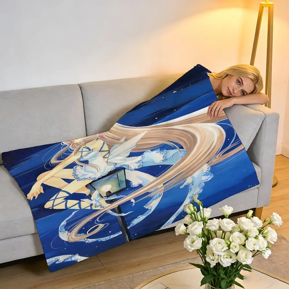 

Плед Chobits из короткого плюша высокой плотности, мягкий, для дивана, для комнаты с кондиционером.