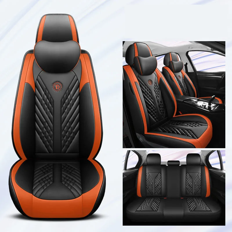 Luxury PVC Leather Custom Car Seat Covers Full Set Seat Covers Unique Sports Cushion Cover for Cars of 5 Seats Universal