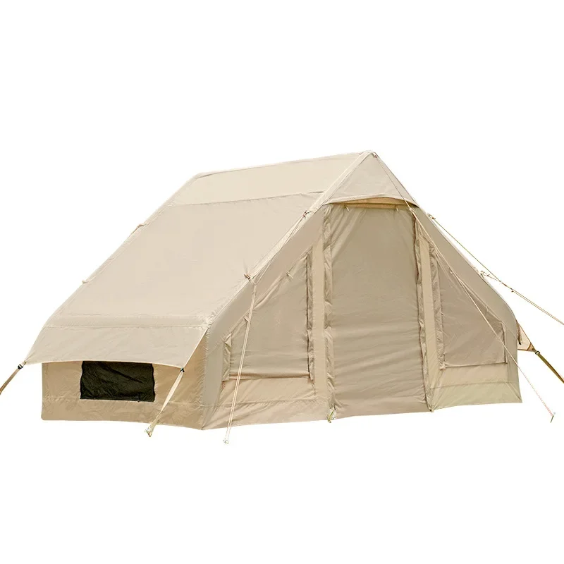 

Wholesale Outdoor Kamp 5 Person High Quality White Large Heavy Duty Luxury Canvas Family Camping Inflatable Cabin Tent