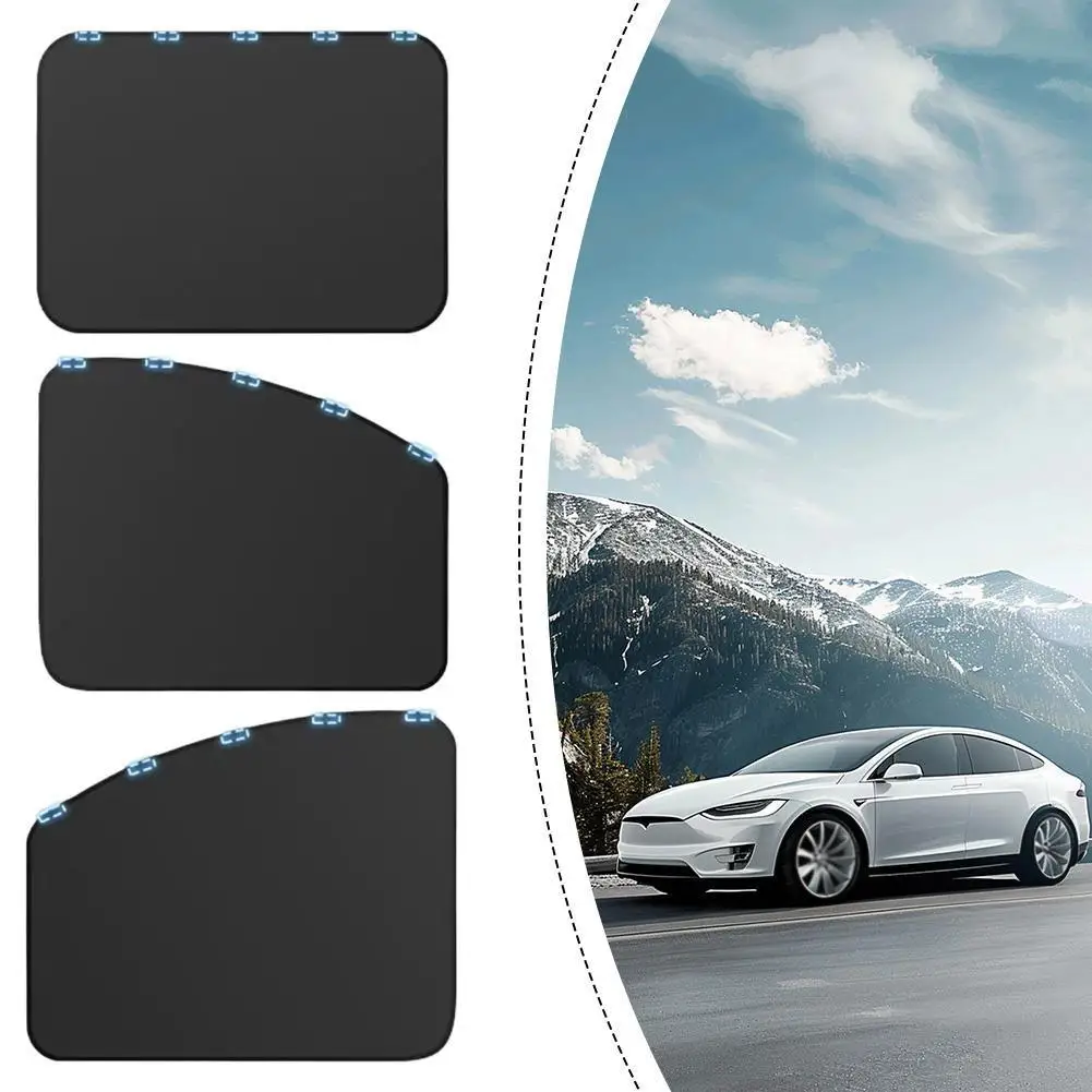 Protection UV complète pour vitres de voiture, rideau d'intimité magnétique et à fixation sur rail, pare-soleil en tissu doux pour les moments de repos en voiture