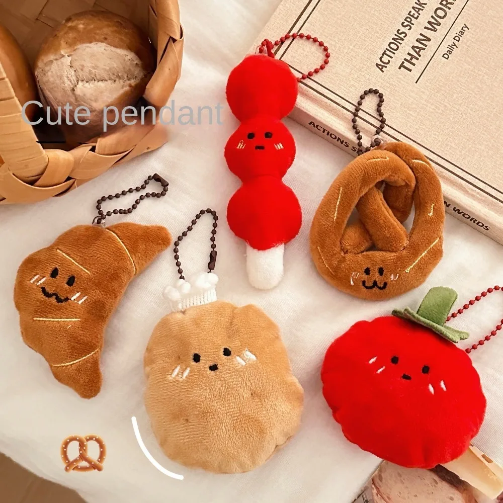 Porte-clés en peluche de dessin animé créatif, pendentif mignon et doux pour sac d'école, poupée en peluche