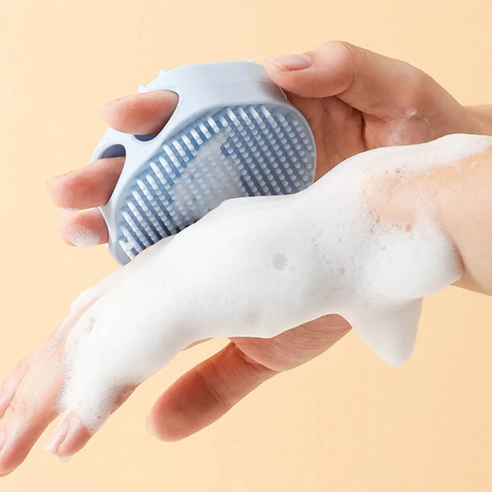

2Pcs Silicone Bath Brush for Adults and Kids Soft Skin-Friendly Exfoliating Body Scrubber with Non-Slip Massage