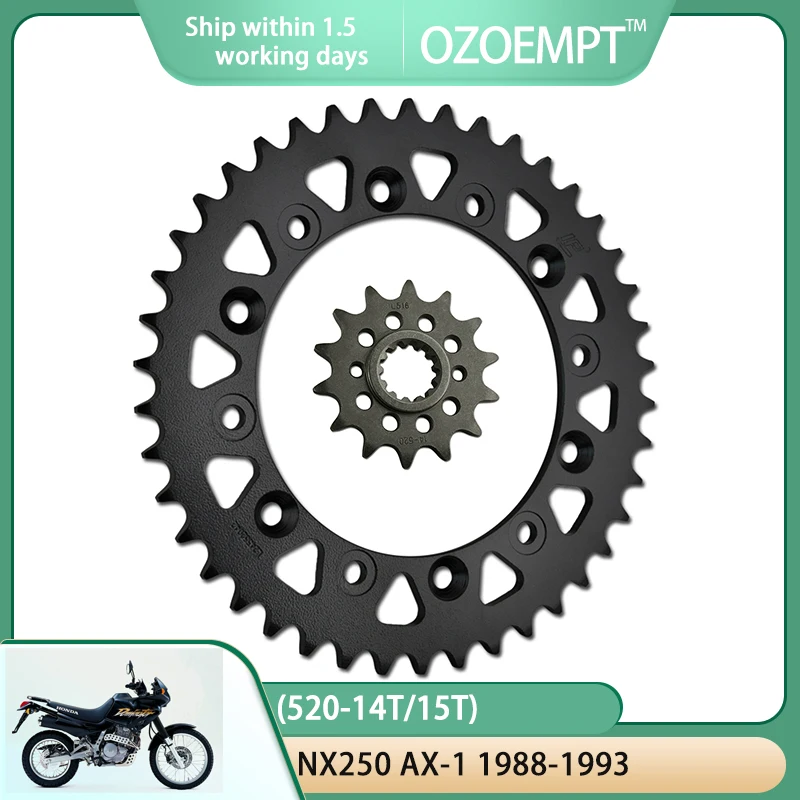 OZOEMPT（520-13T/41T）Motorcycle Front And Rear Sprockets For Hon / da NX250 AX-1 1988-1993