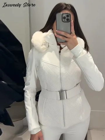 Женский лыжный костюм Fashion Solid Warm Ski Suit