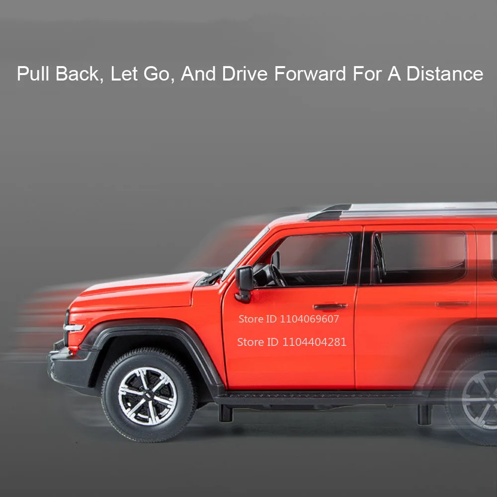 1:24 réservoir 300 500 voiture en alliage moulé sous pression modèle jouets portes ouvertes avec son lumière retirer véhicules miniatures enfants cadeaux de Festival