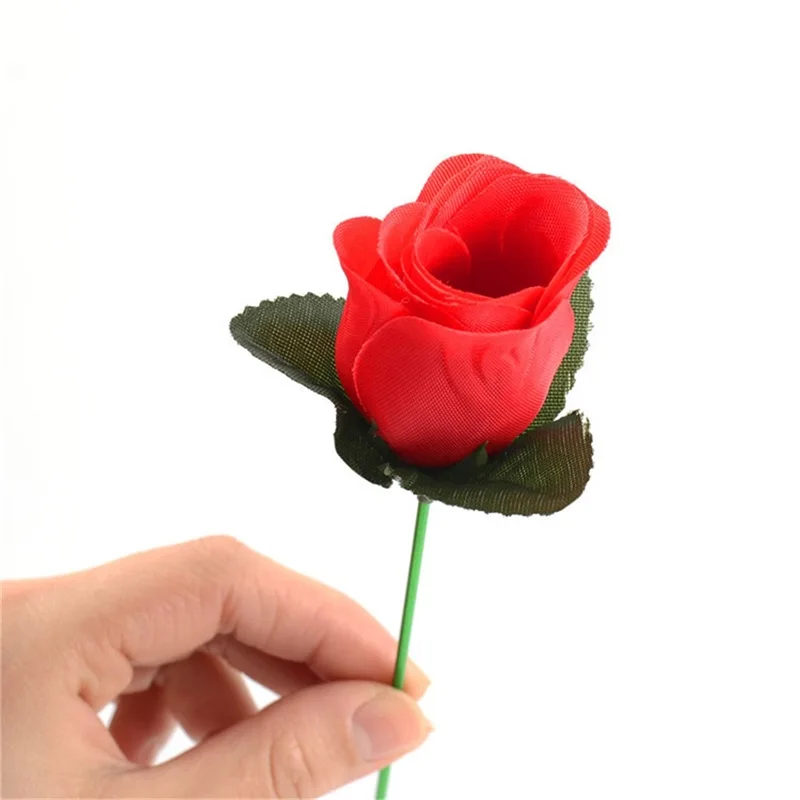 Torch to Rose Magic Trick Flame Appearing Flower Professional Magic Props for Wedding Party Shows