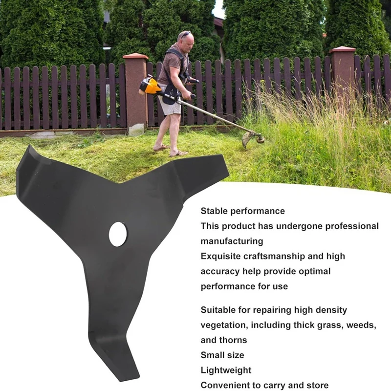 A03F 2X Weed Wacker Blades 3 Teeth Brush Cutter Blades Heavy Duty for Lawn Yard Garden Bush Trimmer 305mm