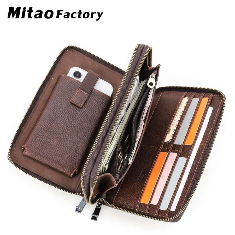 ماجيك تيل جلد طبيعي حقيبة صغيرة الرجال المحفظة مع Airtag حالة خمر سستة محافظ حامل بطاقة الذكور محفظة سعة كبيرة #1